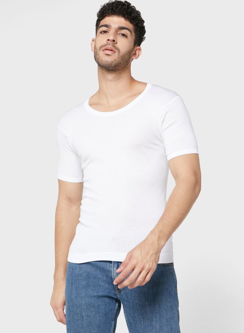 Seventy Five Basics 3 Pack Rib Vests with Antibacterial Finish - Image 2